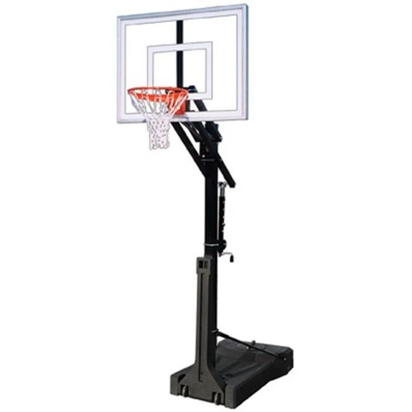 Newalthlete OmniJam II Steel-Acrylic-HDPE Portable Basketball System; Black NE298388